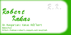 robert kakas business card